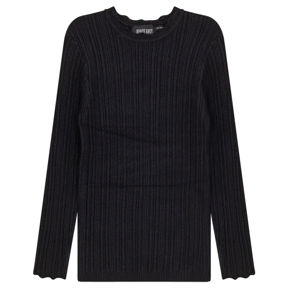 Fancy Knit Top in Black by Space Grey