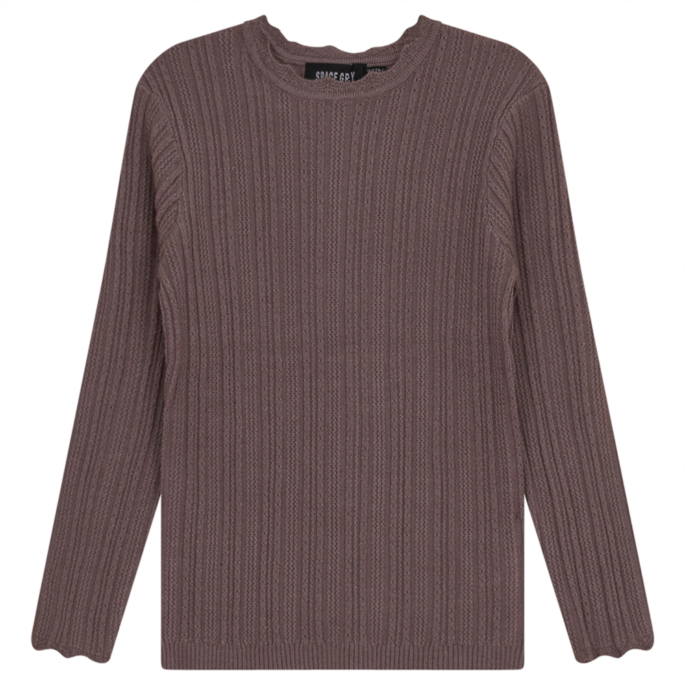 Fancy Knit Top in Cocoa Mix by Space Grey