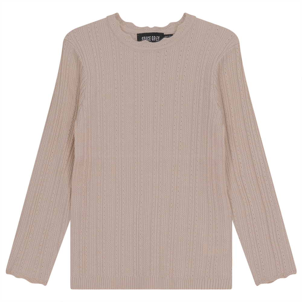 Fancy Knit Top in Dark Almond by Space Grey