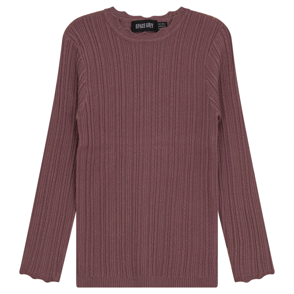 Fancy Knit Top in Twilight Mauve by Space Grey